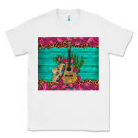 White mexican guitar roses cactus sombrero Classic Tee - Artiststas