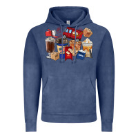 Vintage Denim postal worker coffee cups Vintage Hoodie - FaDigitalArtStudio