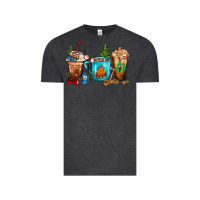 Vintage Black Camping Coffee Cups Vintage Tee - FaDigitalArtStudio