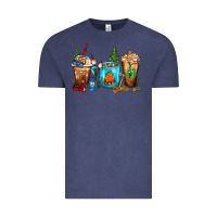 Vintage Denim Camping Coffee Cups Vintage Tee - FaDigitalArtStudio