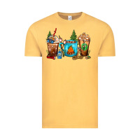 Vintage Mustard Camping Coffee Cups Vintage Tee - FaDigitalArtStudio