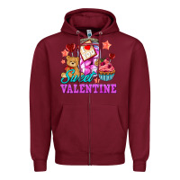 Burgundy sweet valentine Zipper Hoodie - AdoDesignShop