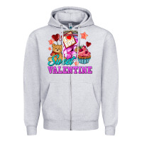 Heather Grey sweet valentine Zipper Hoodie - AdoDesignShop