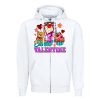 White sweet valentine Zipper Hoodie - AdoDesignShop