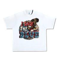 White I back the blue Urban Heavy Tee - FaDigitalArtStudio