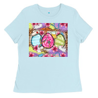 Baby Blue Easter eggs Nurse Ladies Tee - OliviaCreatesArt