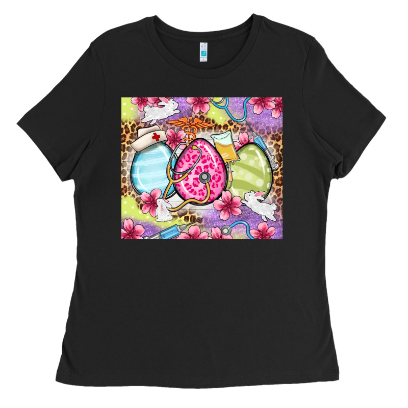 Easter Eggs Nurse Ladies Tee by OliviaCreatesArt | Teevron