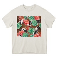 Cream succulents and cowhide Heavy Core Tee - TumblerDesignByShophia