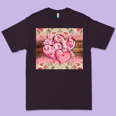 Cancer Hearts Premium Tee Designed By Cowgirlartshop