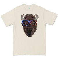 Bone bison with american flag glasses Premium Tee - RanaPortraitStore
