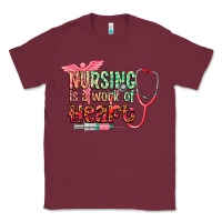 Burgundy cowgirl nursing is a work of heart Classic Tee - CowGirlArtShop