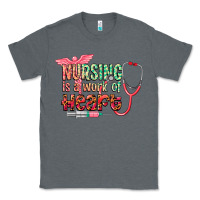 Charcoal Heather cowgirl nursing is a work of heart Classic Tee - CowGirlArtShop