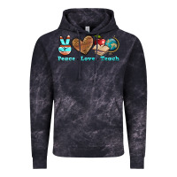 Cloud Black peace love teach Vintage Hoodie - BundleAndBundleShop