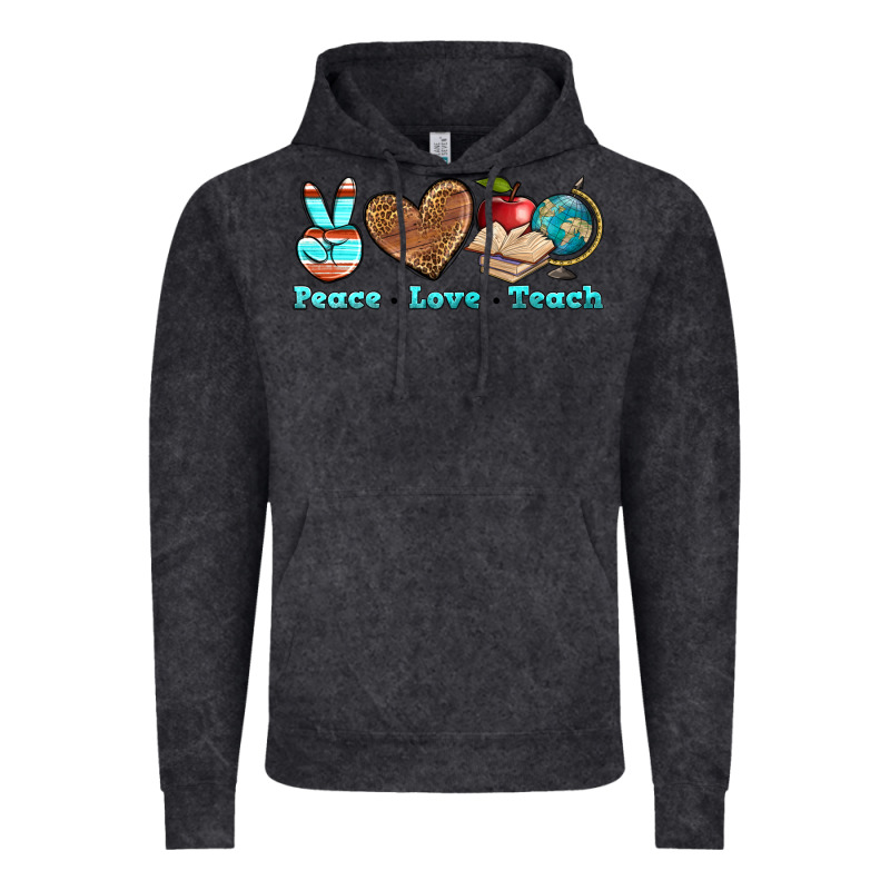 Peace Love Teach Vintage Hoodie by BundleAndBundleShop | Teevron