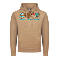 Vintage Coffee peace love teach Vintage Hoodie - BundleAndBundleShop