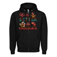 Black life is better with chocolate Zipper Hoodie - AdoDesignShop