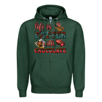 Sports Green life is better with chocolate Zipper Hoodie - AdoDesignShop