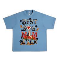 Pebble Blue Best dog mom ever Mother's Day Urban Heavy Tee - FaDigitalArtStudio