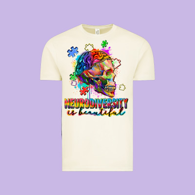 Neurodiversity Is Beautiful Vintage Tee Designed By Fadigitalartstudio
