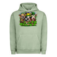 Pigment Oil Green St patrick's day heifers Urban Hoodie - RanaPortraitStore