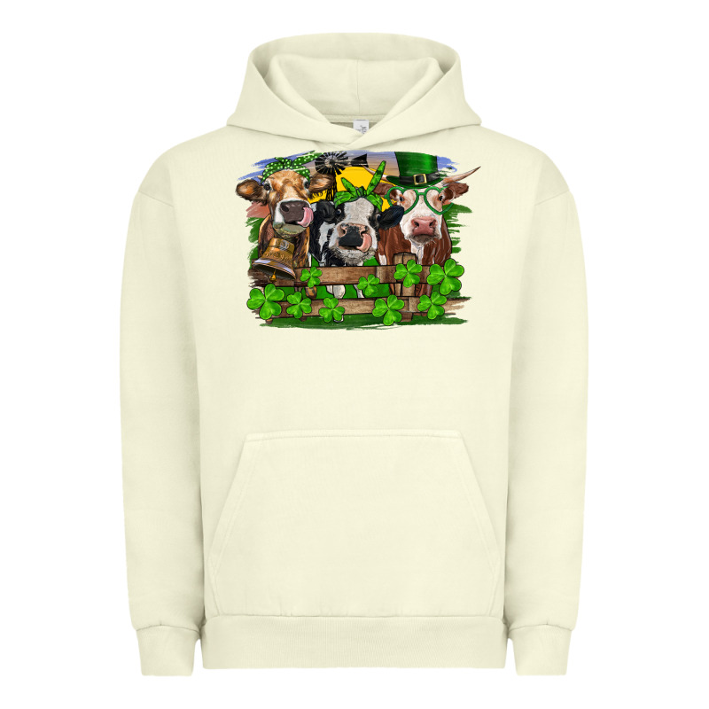 St Patrick's Day Heifers Urban Hoodie by RanaPortraitStore | Teevron