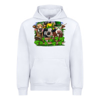 White St patrick's day heifers Urban Hoodie - RanaPortraitStore
