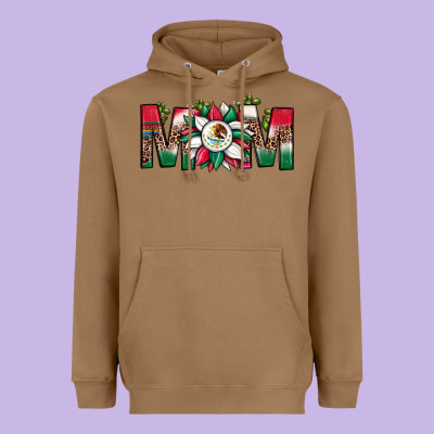 Mexican Flag Sunflower Mom Leopard Heavyweight Hoodie Designed By Jahusdesignshop
