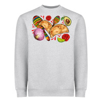 Heather Grey empanadas roses onion lime and avocado Heavyweight Sweatshirt - AdoDesignShop