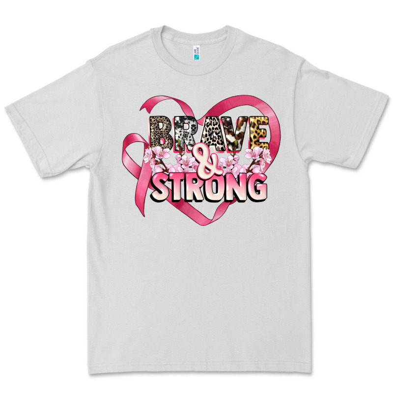 Brave And Strong Cancer Awareness Premium Tee by CowGirlArtShop | Teevron