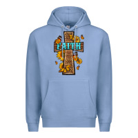 Colony Blue Western Faith Cross Butterfly Premium Hoodie - LillyAllenDesigns