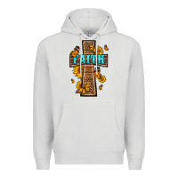 Dove Grey Western Faith Cross Butterfly Premium Hoodie - LillyAllenDesigns