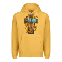 Mustard Western Faith Cross Butterfly Premium Hoodie - LillyAllenDesigns