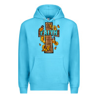 Ocean Blue Western Faith Cross Butterfly Premium Hoodie - LillyAllenDesigns