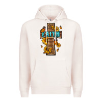 Pale Pink Western Faith Cross Butterfly Premium Hoodie - LillyAllenDesigns