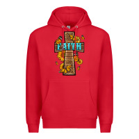 Red Western Faith Cross Butterfly Premium Hoodie - LillyAllenDesigns