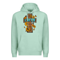 Seafoam Western Faith Cross Butterfly Premium Hoodie - LillyAllenDesigns