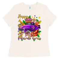 Bone happy mardi gras truck olivia Ladies Tee - OliviaCreatesArt