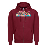 Burgundy love and love letters Zipper Hoodie - AdoDesignShop