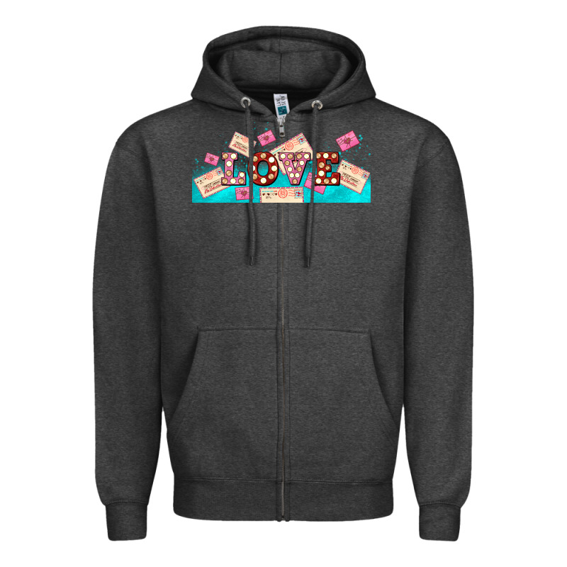 Love And Love Letters Zipper Hoodie by AdoDesignShop | Teevron