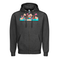 Charcoal Heather love and love letters Zipper Hoodie - AdoDesignShop