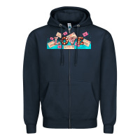 Navy love and love letters Zipper Hoodie - AdoDesignShop