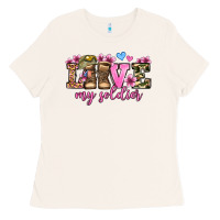 Bone love my soldier olivia Ladies Tee - OliviaCreatesArt