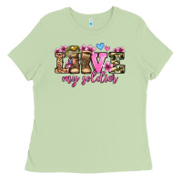 Matcha love my soldier olivia Ladies Tee - OliviaCreatesArt