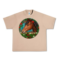 Burro Western Horse Christmas Urban Heavy Tee - RanaPortraitStore