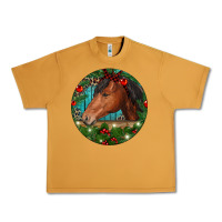 Peanut Butter Western Horse Christmas Urban Heavy Tee - RanaPortraitStore