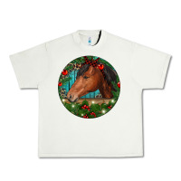 Pistachio Western Horse Christmas Urban Heavy Tee - RanaPortraitStore
