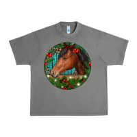 Tornado Western Horse Christmas Urban Heavy Tee - RanaPortraitStore