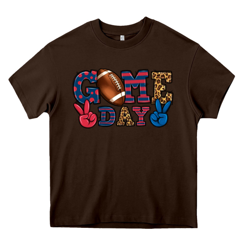 Game Day Red And Blue Heavy Core Tee by HowdyJamesFarm | Teevron