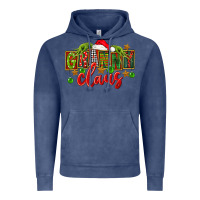 Vintage Denim christmas granny claus Vintage Hoodie - FaDigitalArtStudio