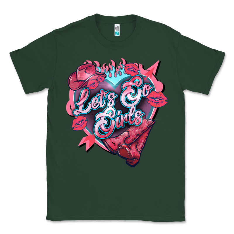 Let's Go Girls Pink Valentine's Day Classic Tee by HowdyJamesFarm | Teevron